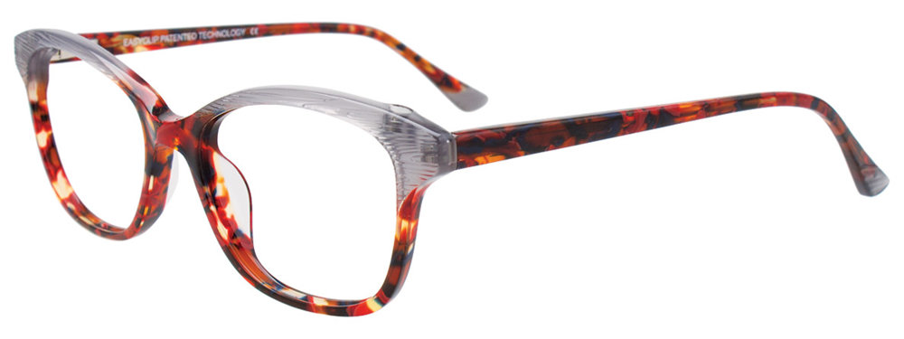 EASYCLIP EC514 Eyeglasses 030 RedTortoise & Grey 52mm