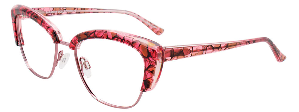 PARADOX P5041 Eyeglasses 030 Shiny Light Pink & Pink Crystal & Brown 52mm