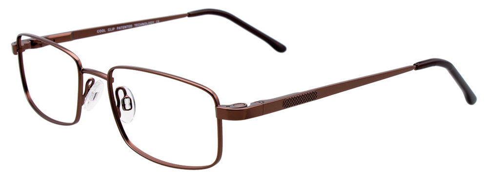 COOLCLIP CC834 Eyeglasses 010 Satin Dark Brown 49mm