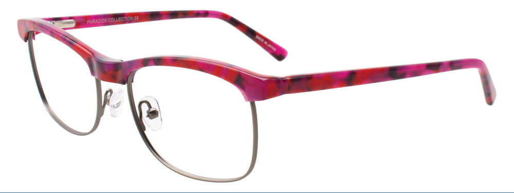 PARADOX P5019 Eyeglasses 030 Red & Pink & Purple & Steel 52mm