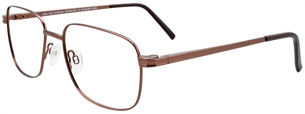 COOLCLIP CC838 Eyeglasses 010 Satin Brown 55mm