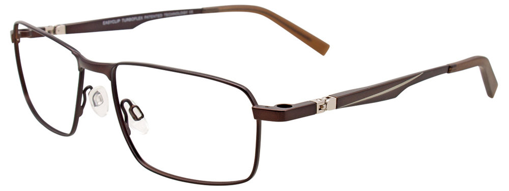 EASYCLIP EC477 Eyeglasses 010 Satin Dark Brown 54mm