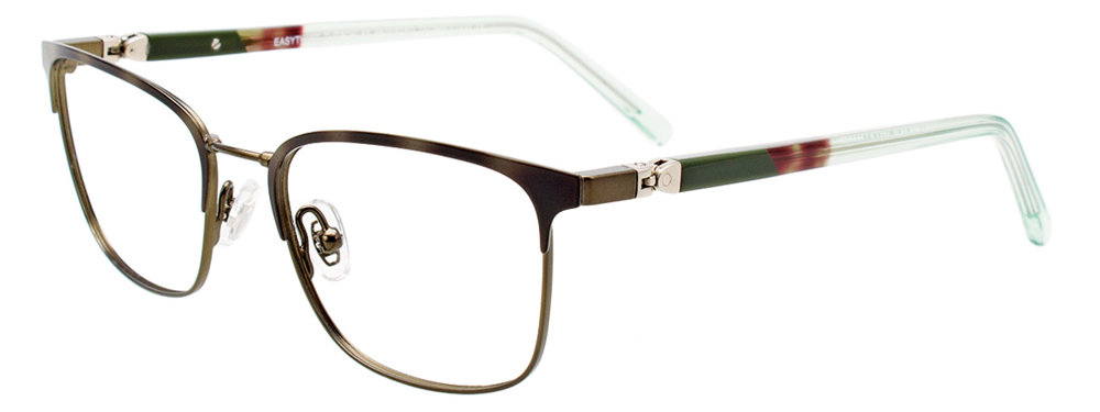 EASYTWIST ET9001 Eyeglasses 060 Satin Demi Green & Khaki 47mm