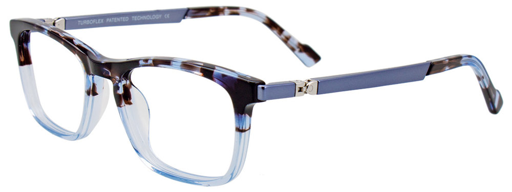 EASYCLIP EC494 Eyeglasses 050 Demi Blue & Crystal Blue 45mm
