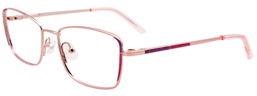 EASYCLIP EC607 Eyeglasses 030 Sh Lt Pink & Spark Purp & Pink 50mm