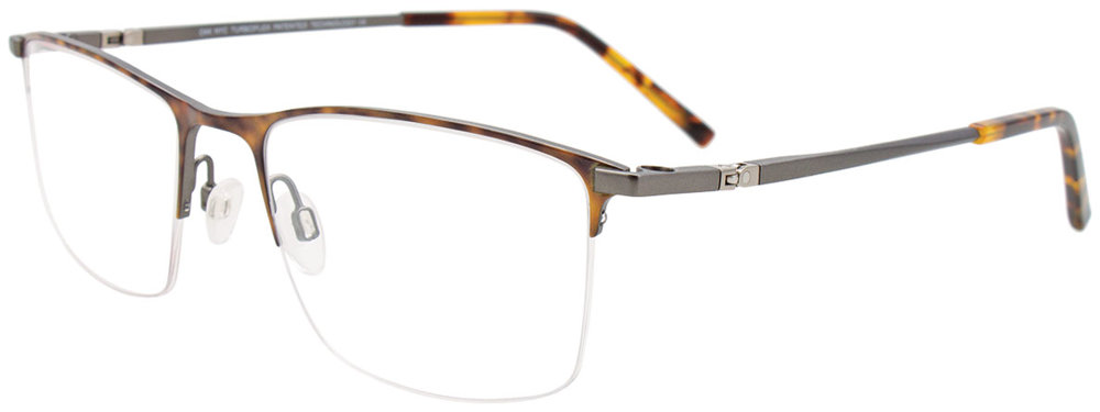 OAK NYC O3017 Eyeglasses 010 Brown Tortoise & Steel 56mm