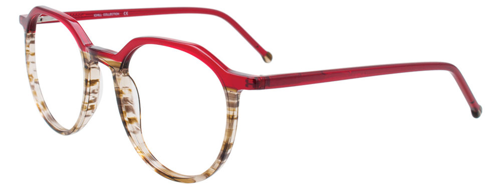 I CHILL C7039 Eyeglasses 030 Red Crsytal & Brown Lines 49mm