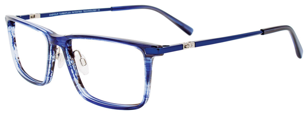 EASYCLIP EC590 Eyeglasses 050 Blue Striped 54mm