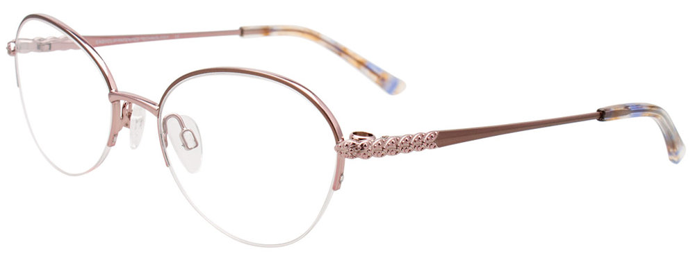 EASYCLIP EC660 Eyeglasses 010 Pink Gold & Light Brown 51mm