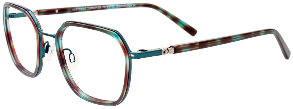 TWIST&CLIP CT280 Eyeglasses 060 Green Tortoise & Green 50mm