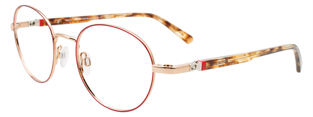 EASYCLIP EC642 Eyeglasses 030 Red & Gold 50mm