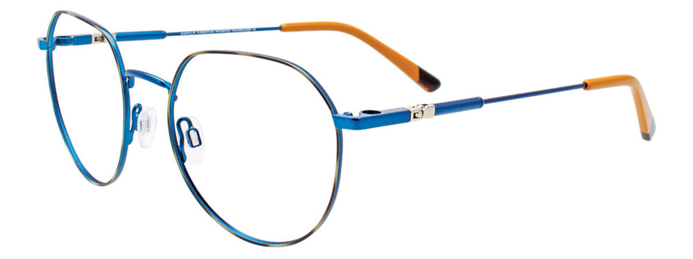 EASYCLIP EC633 Eyeglasses 050 Satin Blue & Tortoise 51mm