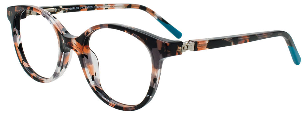 EASYCLIP EC693 Eyeglasses 010 Pink Tortoise & Blue 45mm