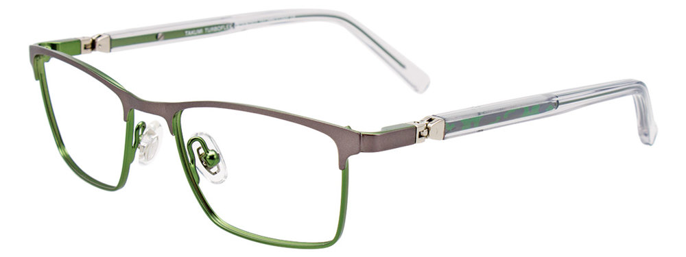 TAKUMI TK1146 Eyeglasses 020 Mt Dk Gry &Gn Gn&Dk Gry&Cryst 44mm