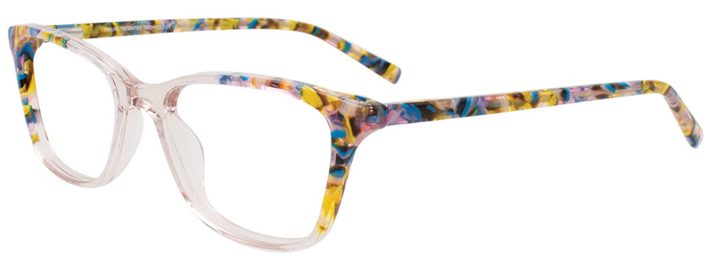 TAKUMI TK1282 Eyeglasses 010 Crystal Pink & Yellow Marble Mix 51mm