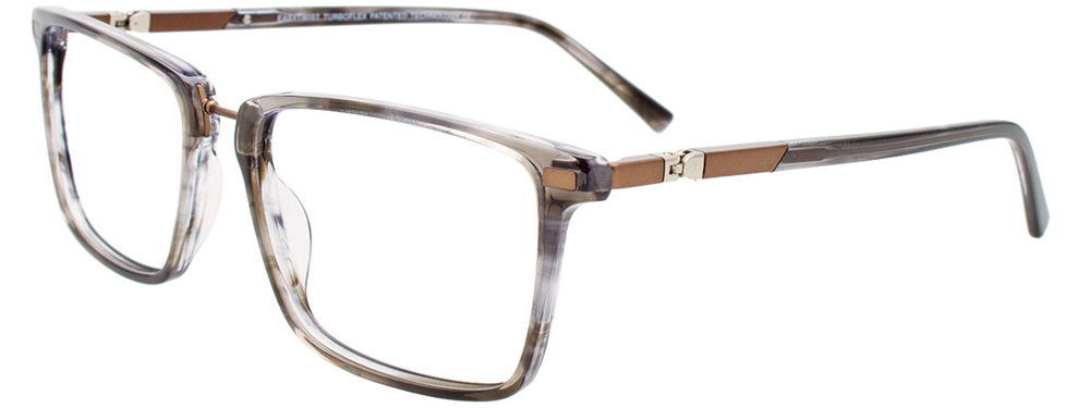 EASYTWIST ET9008 Eyeglasses 020 Grey Marble & Satin Brown 57mm