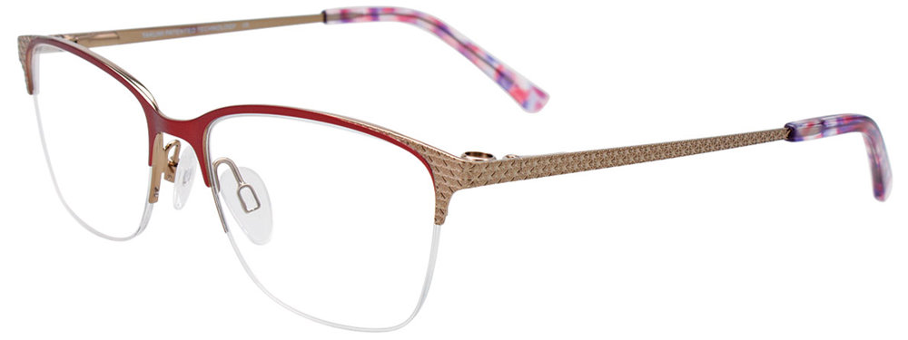 TAKUMI TK1279 Eyeglasses 030 Satin Red & Shiny Gold 49mm