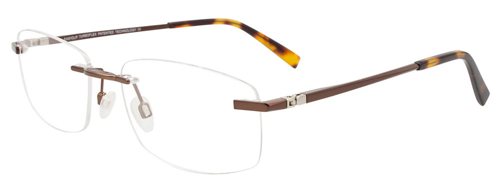 EASYCLIP EC572 Eyeglasses 010 Satin Brown 56mm