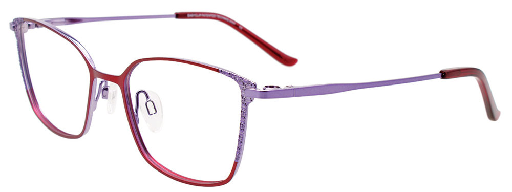 EASYCLIP EC604 Eyeglasses 030 Red & Light Lilac 50mm