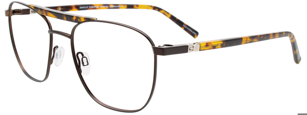 EASYCLIP EC674 Eyeglasses 010 Brown & Tortoise 54mm