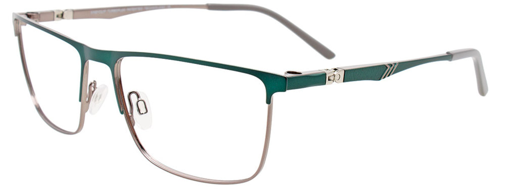 EASYCLIP EC616 Eyeglasses 060 Green & Steel 57mm