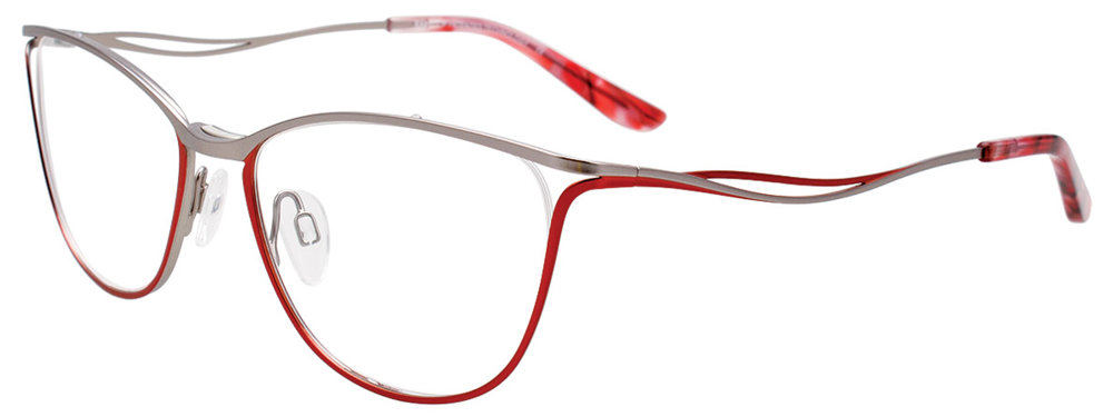 EASYCLIP EC546 Eyeglasses 030 Matt Red & Matt Silver 53mm