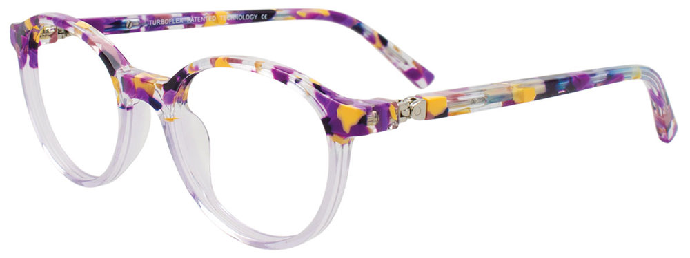 EASYCLIP EC692 Eyeglasses 080 Purple & Multicolor 43mm