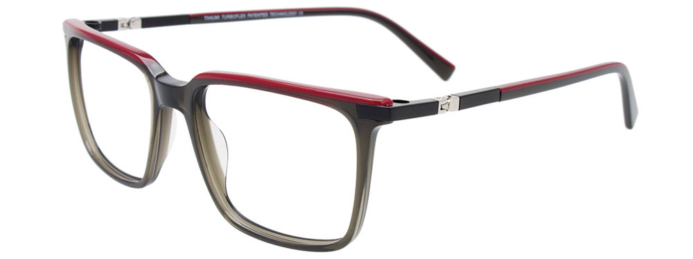 TAKUMI TK1231 Eyeglasses 090 Crystal Black & Burgundy 53mm