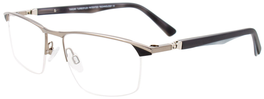 TAKUMI TK1239 Eyeglasses 020 Satin Grey & Black Black & Grey 52mm