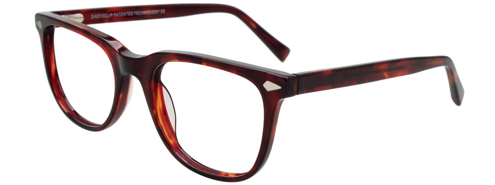 EASY3CLIP EC702 Eyeglasses 030 Burgundy 49mm
