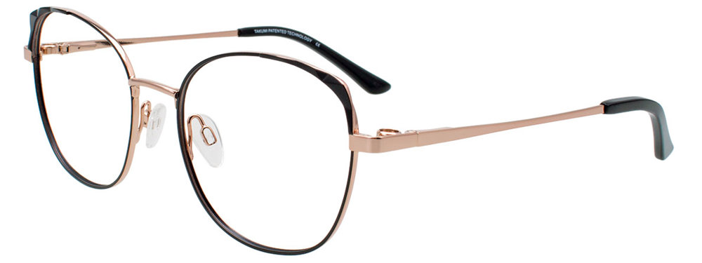 TAKUMI TK1280 Eyeglasses 090 Shiny Rose Gold & Matt Black 53mm
