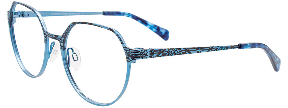 TAKUMI TK1203 Eyeglasses 050 Light Blue & Black 50mm