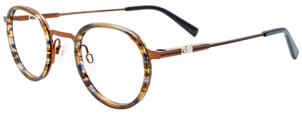 TAKUMI TK1153 Eyeglasses 015 Brown Marbled & Satin Copper 44mm