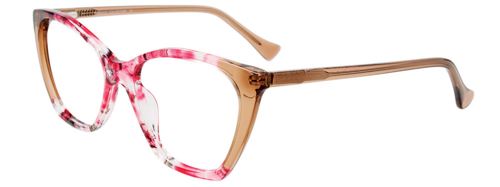 PARADOX P5075 Eyeglasses 030 Pink Marbled & Crystal Brown 52mm