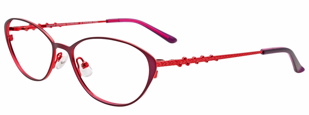 EASYCLIP EC540 Eyeglasses 030 Matt Burgundy & Shiny Red 54mm