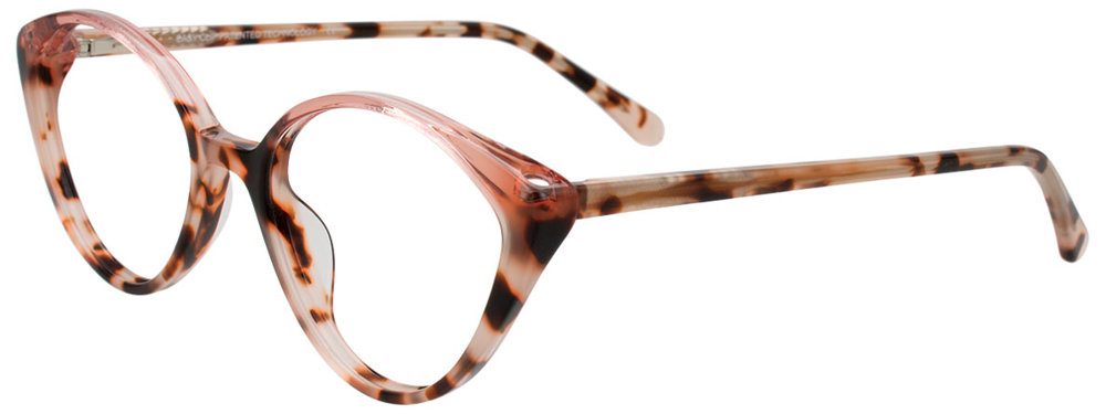 EASYCLIP EC688 Eyeglasses 010 Beige Tortoise & Pink Mocha Mousse 49mm