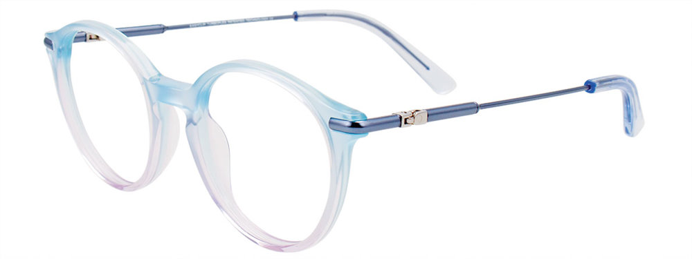 EASYCLIP EC640 Eyeglasses 050 Lt Blue to Pink Sat Blue 45mm