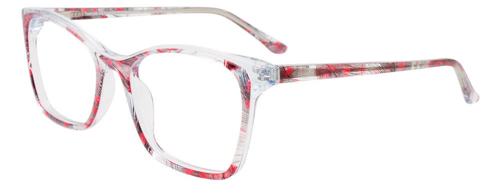 TAKUMI TK1230 Eyeglasses 030 Transparent & Red 52mm