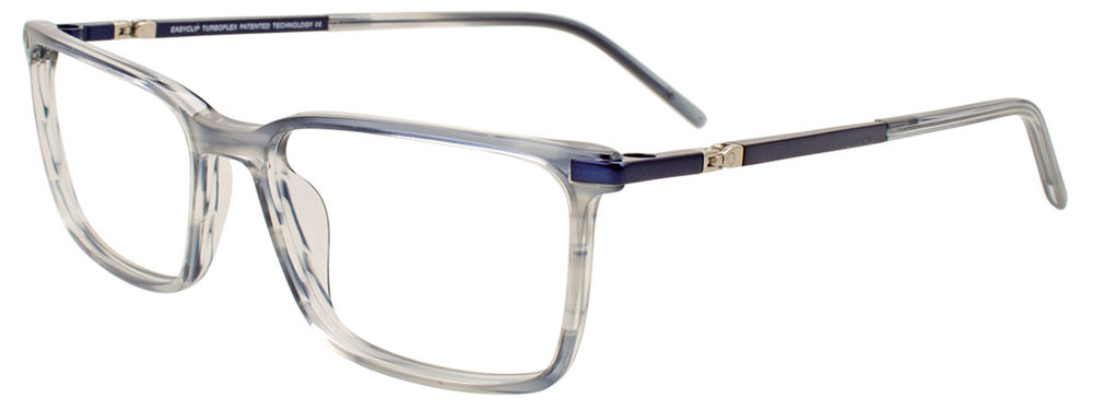 EASYCLIP EC695 Eyeglasses 050 Slate Blue 55mm