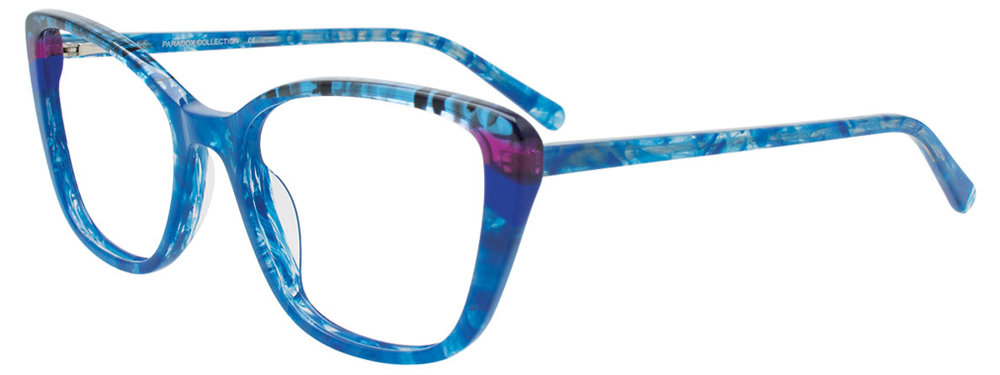 PARADOX P5097 Eyeglasses 050 Blue & Transparent Marble Blue 52mm