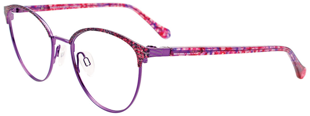 EASYCLIP EC610 Eyeglasses 080 Red & Purple 50mm