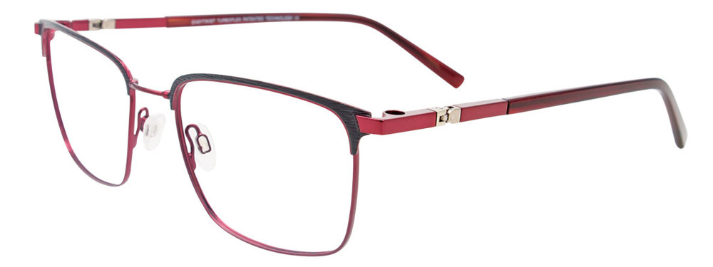 TWIST&CLIP CT277 Eyeglasses 090 Brushed Black & Red 55mm