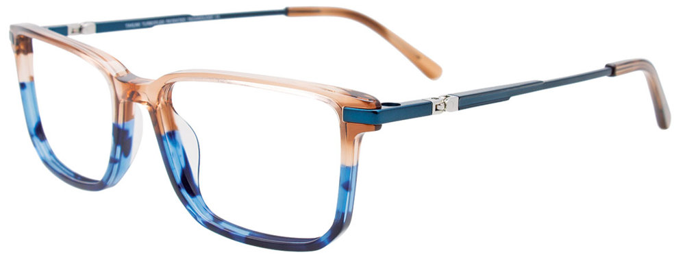 TAKUMI TK1233 Eyeglasses 010 Crystal Light Brown & Blue 50mm
