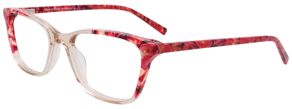 TAKUMI TK1282 Eyeglasses 030 Crystal Peach & Red Marble Mix 51mm