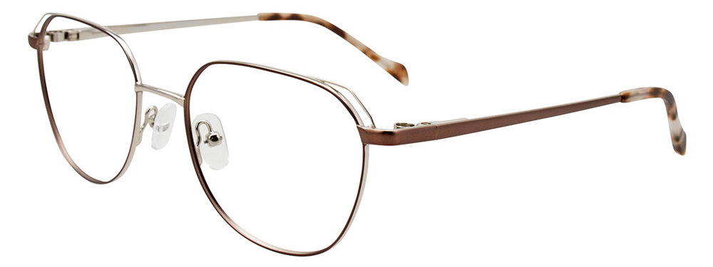 TAKUMI TK1175 Eyeglasses 010 Matt Light Brown & Shiny Silver 51mm