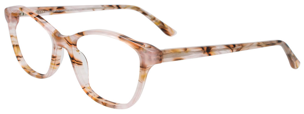 EASYCLIP EC691 Eyeglasses 010 Pink & Brown Marble Mix 51mm