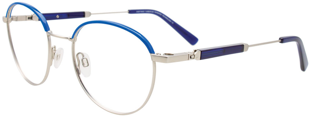 TWIST&CLIP CT284 Eyeglasses 050 Silver & Blue 50mm