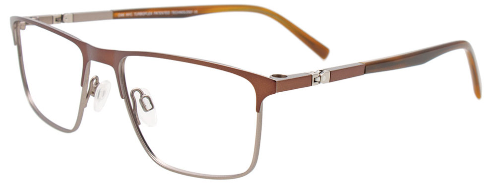 OAK NYC O3019 Eyeglasses 010 Brown & Steel 52mm
