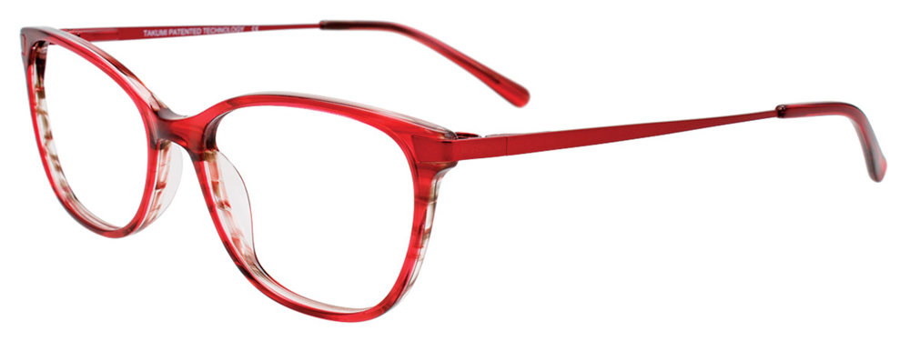 TAKUMI TK1183 Eyeglasses 030 Red Brown Stripes Satin Red 50mm