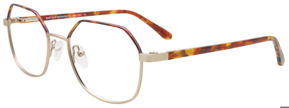 EASYCLIP EC665 Eyeglasses 010 Tortoise & Gold Tortoise 51mm